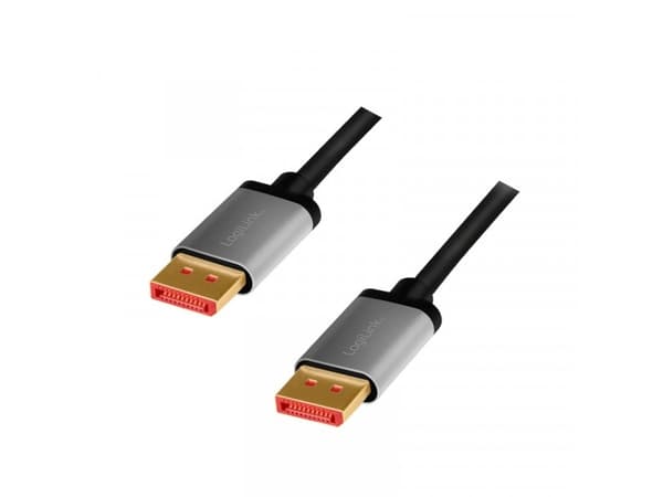 LogiLink CDA0104, 1 m, DisplayPort, DisplayPort, Hankjønn, Hankjønn, 7680 x 4320 piksler