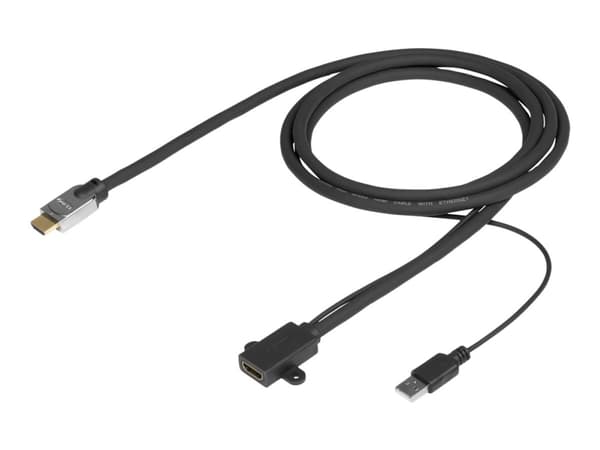 VivoLink Pro - High Speed - HDMI-kabel med Ethernet - HDMI til HDMI, USB (kun strøm) - 3 m - svart - USB-strøm, 4 K 60 Hz (4096 x 2160) støtte