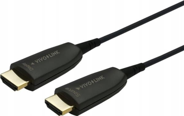 VivoLink Professional - HDMI-kabel med Ethernet - HDMI hann til HDMI hann - 40 m - fiberoptisk - svart - 8 K 60 Hz (7680 x 4320) støtte