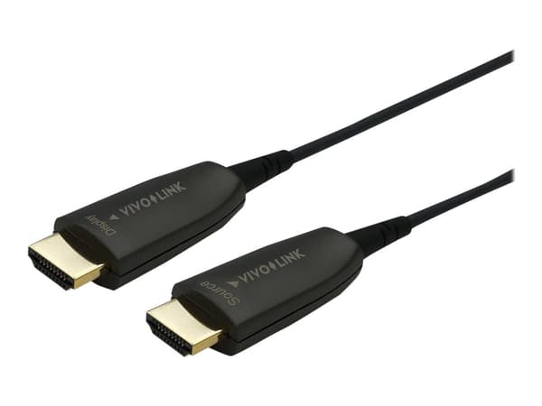 VivoLink Professional - HDMI-kabel med Ethernet - HDMI hann til HDMI hann - 40 m - fiberoptisk - svart - 8 K 60 Hz (7680 x 4320) støtte