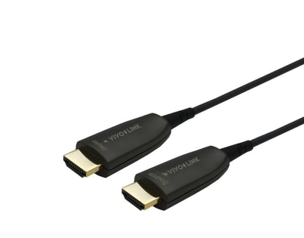 VivoLink Professional - HDMI-kabel med Ethernet - HDMI hann til HDMI hann - 20 m - fiberoptisk - svart - 8 K 60 Hz (7680 x 4320) støtte