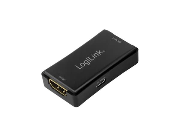 LogiLink HD0014, Nätverksrepeater, 18000 Mbit/s, Svart