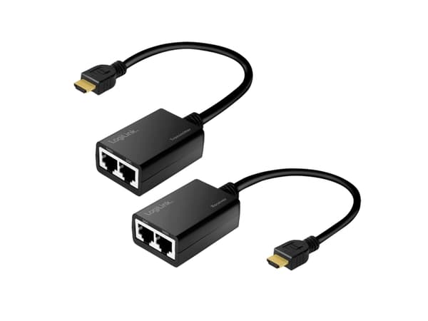 LogiLink AV-signaloverføringssystem LogiLink Extender HDMI opp til 30m, 1080p/60Hz, 0,3m