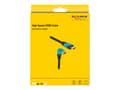 Miniatyrbild 3 av 5: Delock - High Speed - HDMI-kabel - HDMI hane rak till HDMI hane nedåtvinklad - 2 m - svart, turkos - Dolby DTS-HD Master Audio-support, Dolby TrueHD-