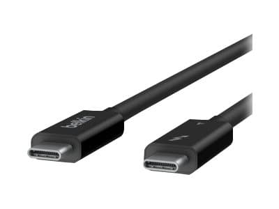 Belkin CONNECT - Thunderbolt-kabel - 24 pin USB-C (hann) reversibel til 24 pin USB-C (hann) reversibel - Thunderbolt 4 - 2 m - aktiv, USB Power Deliv