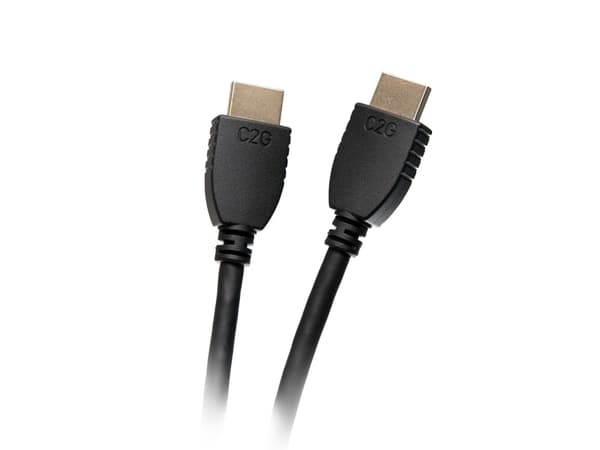C2G 6ft 4K HDMI Cable with Ethernet - High Speed - UltraHD Cable - M/M - HDMI-kabel med Ethernet - HDMI hann til HDMI hann - 1.83 m - skjermet - svar