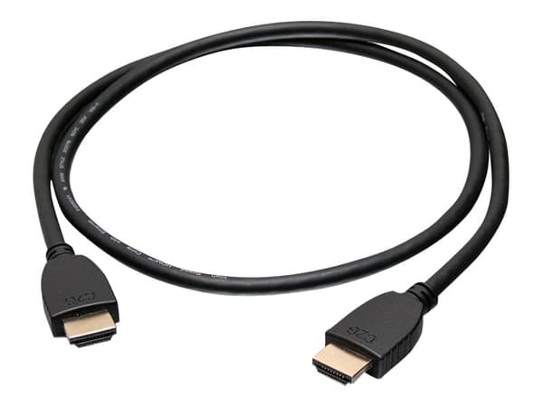 C2G 6ft 4K HDMI Cable with Ethernet - High Speed - UltraHD Cable - M/M - HDMI-kabel med Ethernet - HDMI hann til HDMI hann - 1.83 m - skjermet - svar