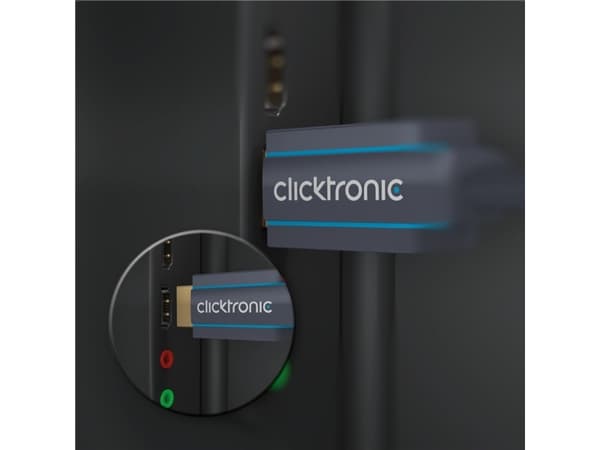 ClickTronic 44923, 1 m, DisplayPort, HDMI Typ A (standard), 10,2 Gbit/s, Svart
