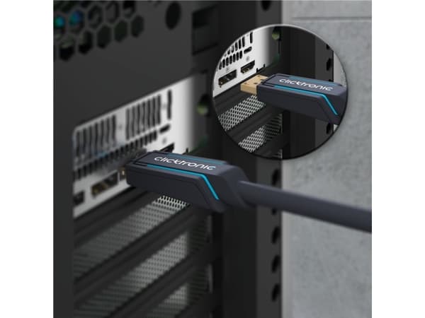 ClickTronic 44923, 1 m, DisplayPort, HDMI Typ A (standard), 10,2 Gbit/s, Svart