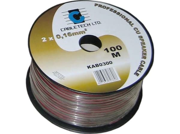 Cabletech Høyttalerkabel 1,0mm svart