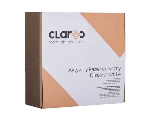 CLAROC KABEL DisplayPort 1.4 AOC, 8K, 15m, CLAROC-DP-14-15M