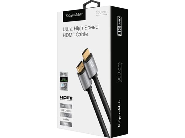 Kruger&Matz HDMI - HDMI-kabel 3m svart (KM1266)