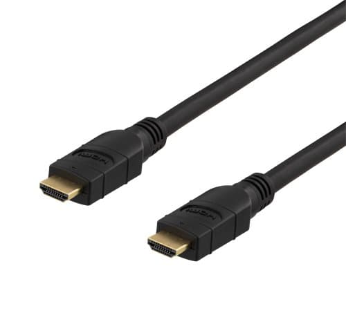 DELTACO PRIME aktiv HDMI kabel, Broderad 15m - Svart
