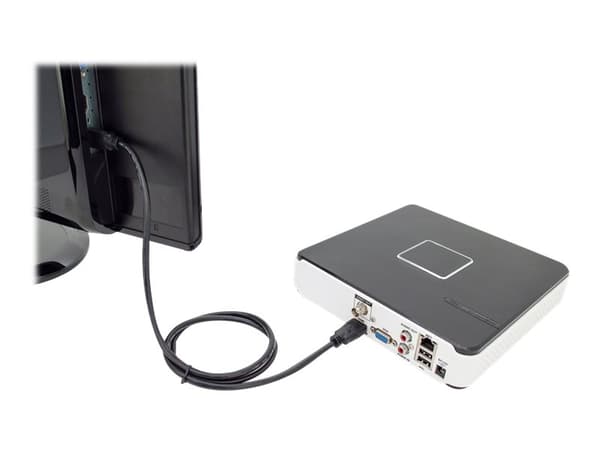 DIGITUS - Premium Highspeed - HDMI-kabel med Ethernet - HDMI hann til HDMI hann - 5 m - Svart - Audio Return Channel (ARC)
