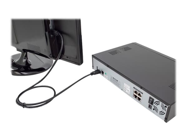 DIGITUS - Premium Highspeed - HDMI-kabel med Ethernet - HDMI hann til HDMI hann - 5 m - Svart - Audio Return Channel (ARC)