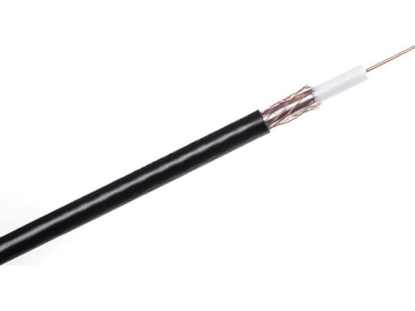Cabletech R-TV RG-59 koaksialkabel 200m/boks sort