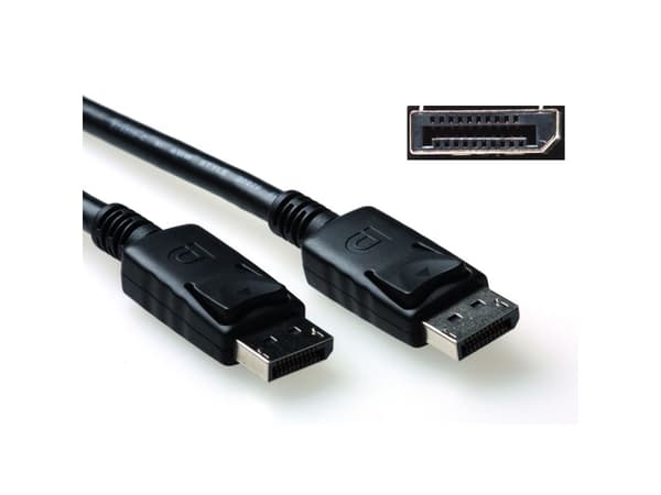 ACT AK3981 DisplayPort-kabel 3 m Sort