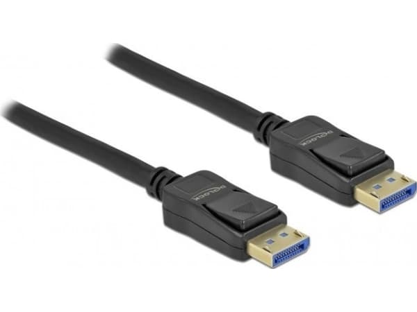 Delock - DisplayPort-kabel - DisplayPort (hann) til DisplayPort (hann) - DisplayPort 2.0 - 2 m - 10 K 60 Hz (10240x4320) støtte - svart