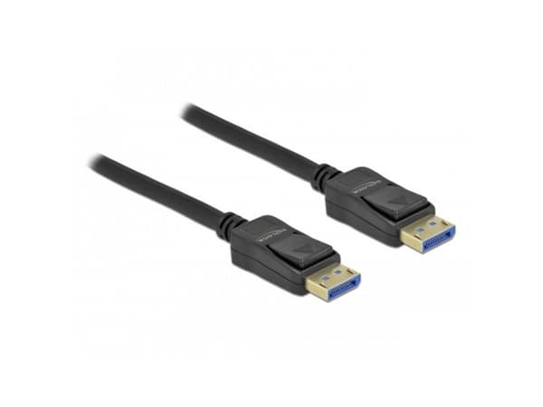 Delock - DisplayPort-kabel - DisplayPort (hann) til DisplayPort (hann) - DisplayPort 2.0 - 2 m - 10 K 60 Hz (10240x4320) støtte - svart