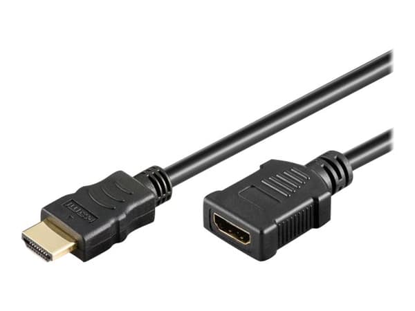 MicroConnect - Ultra High Speed - HDMI-förlängningskabel - HDMI hane till HDMI hona - 1.5 m - svart - 4K60 Hz (4096 x 2160) stöd, Returkanal för ljud