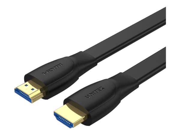 Unitek - High Speed - HDMI-kaapeli Ethernetillä - HDMI-uros HDMI-uros - 1 m - suojattu - musta - litteä, 4K60 Hz tuki