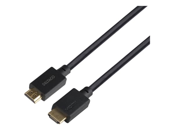Deltaco HU-20-LSZH, 2 m, HDMI-tyyppi A (vakio), HDMI-tyyppi A (vakio), Musta