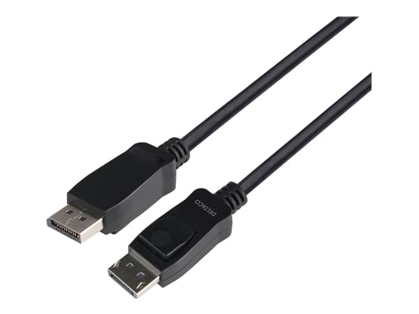DELTACO - DisplayPort-kabel - DisplayPort (hane) till DisplayPort (hane) - DisplayPort 1.4 - 2 m - halogenfri - svart