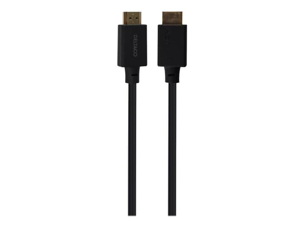 DELTACO - DisplayPort-kabel - DisplayPort (hane) till DisplayPort (hane) - DisplayPort 1.4 - 2 m - halogenfri - svart