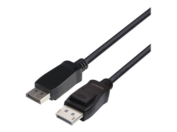DELTACO - DisplayPort-kabel - DisplayPort (hane) till DisplayPort (hane) - DisplayPort 1.4 - 2 m - halogenfri - svart