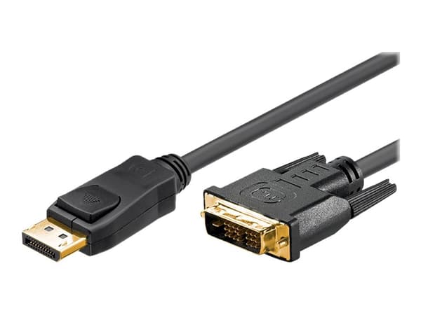 goobay - DisplayPort-kabel - DisplayPort (han) til DVI-D (han) - 1 m - tommelskruer