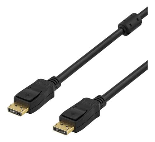 DELTACO PRIME DisplayPort monitorkabel, 2m - Svart