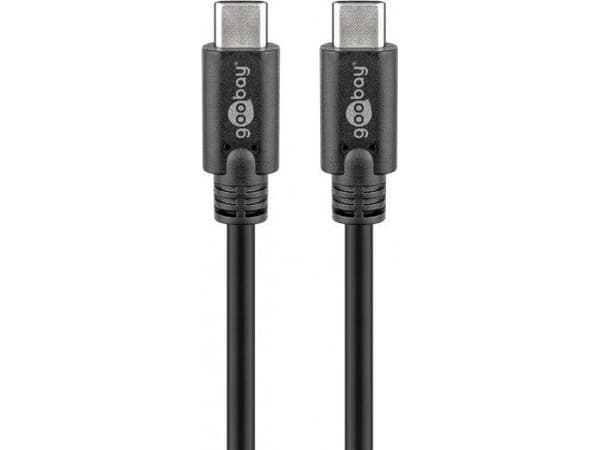 Goobay 66507, 1,5 m, USB C, USB C, USB 3.2 Gen 1 (3.1 Gen 1), 5 Gbit/s, Svart