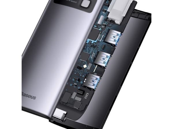 Baseus Metal Gleam Series 6in1 Hub, USB-C to 3x USB 3.0 + HDMI + USB-C PD + VGA