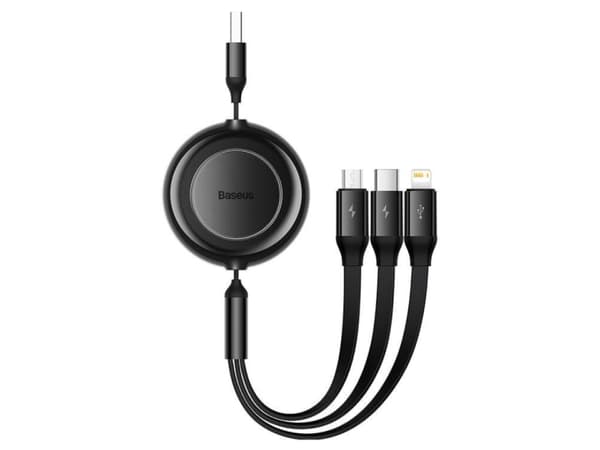Baseus CAMJ010001, 1,1 m, USB A, USB C/Micro USB-A/Lightning, USB 3.2 Gen 1 (3.1 Gen 1), Svart