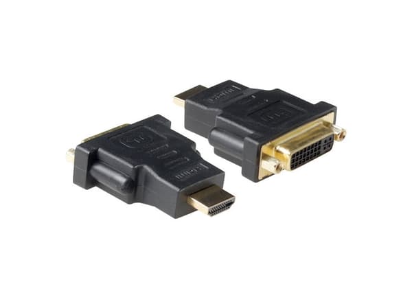 ACT Verloop adapter DVI-D female naar HDMI A male. Gender: HDMI A M/DVI-D F - HDMI A - DVI-D - Männlich/Weiblich - Schwarz (AP1006)