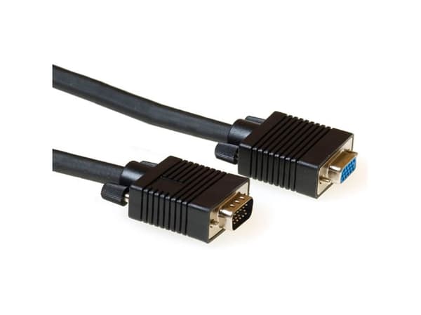 ACT 0,50 m 15 pins HD D-sub - M/F 0,50 m VGA (D-Sub) VGA (D-Sub) Svart VGA-kabel (AK4210)