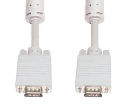 e+p HD15/HD15, 1.8m, 1,8 m, VGA (D-Sub), VGA (D-Sub), Hvit, Hankjønn/hankjønn