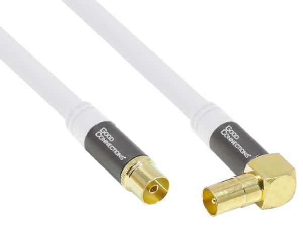 Alcasa GC-M2061, 1 m, RG-6/U, IEC, IEC, Hvit