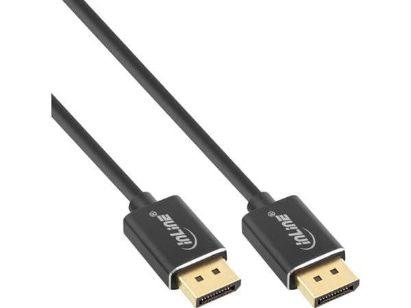 InLine 17201S, 1 m, DisplayPort, DisplayPort, Hankjønn, Hankjønn, 7680 x 4320 piksler