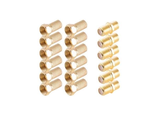 shiverpeaks BS15-300014, F-typ, F, F, Guld, 6,7 mm, 18 styck