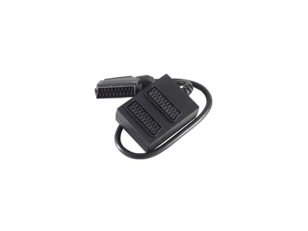 shiverpeaks BS94050, 0,5 m, SCART (21-pin), 2 x SCART (21-pin), Hankoppling, Honkoppling, Svart