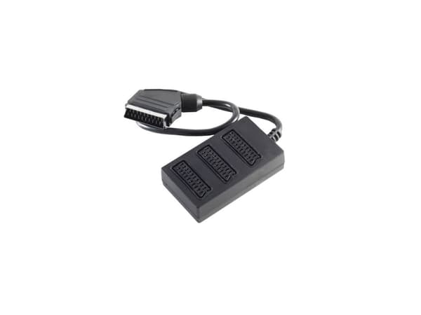 shiverpeaks BS94051, 0,5 m, SCART (21-pin), 3 x SCART (21-pin), Hankoppling, Honkoppling, Svart