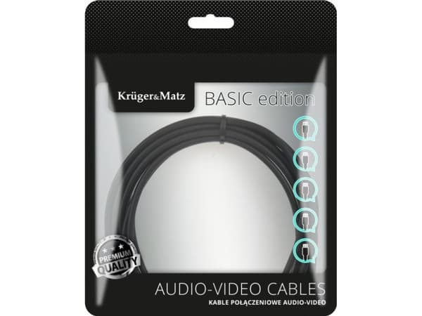 Kruger & Matz RCA (Cinch) - RCA (Cinch) cable 1m black (Kruger & Matz)