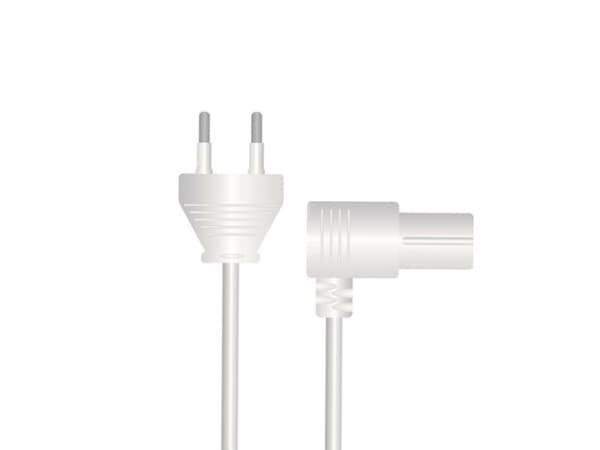 Sinox i-Media - Strømkabel - 2-polet (han) til IEC 60320 C7 vinklet - 230 V - 2.5 A - 1.5 m - hvid