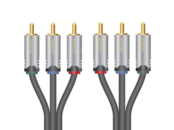Sinox HD Premium - Videokabel - komponentvideo - RCA x 3 hann til RCA x 3 hann - 1.5 m - skjermet