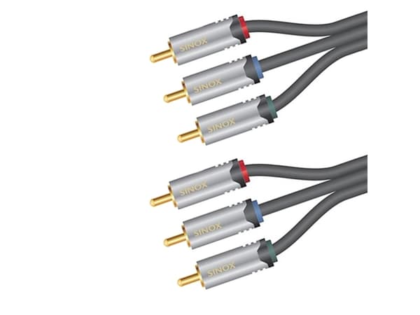 Sinox HD Premium - Videokabel - komponentvideo - RCA x 3 hann til RCA x 3 hann - 1.5 m - skjermet