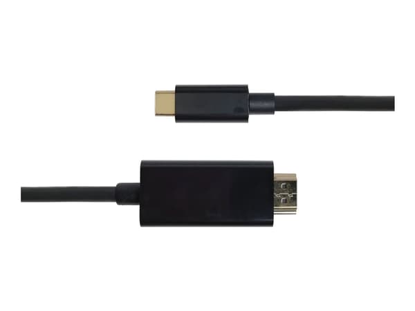DELTACO - Adapterkabel - 24 pin USB-C hann til HDMI hann - 1 m - svart - 4K 30Hz støtte