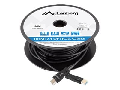 Lanberg CA-HDMI-30FB-0300-BK, 40 m, HDMI-tyyppi A (vakio), HDMI-tyyppi A (vakio), 48 Gbit/s, Musta
