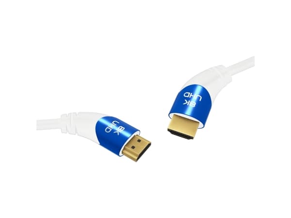 OEHLBACH D1C42538, 3 m, HDMI Type A (Standard), HDMI Type A (Standard), 3D, 48 Gbit/s, Blå, Hvit