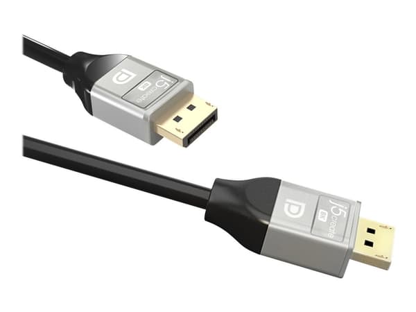 j5create JDC43 - DisplayPort-kabel - DisplayPort (hann) låst til DisplayPort (hann) låst - DisplayPort 1.4 - 2 m - 8K-støtte, 4 K 120 Hz (4096 x 2160